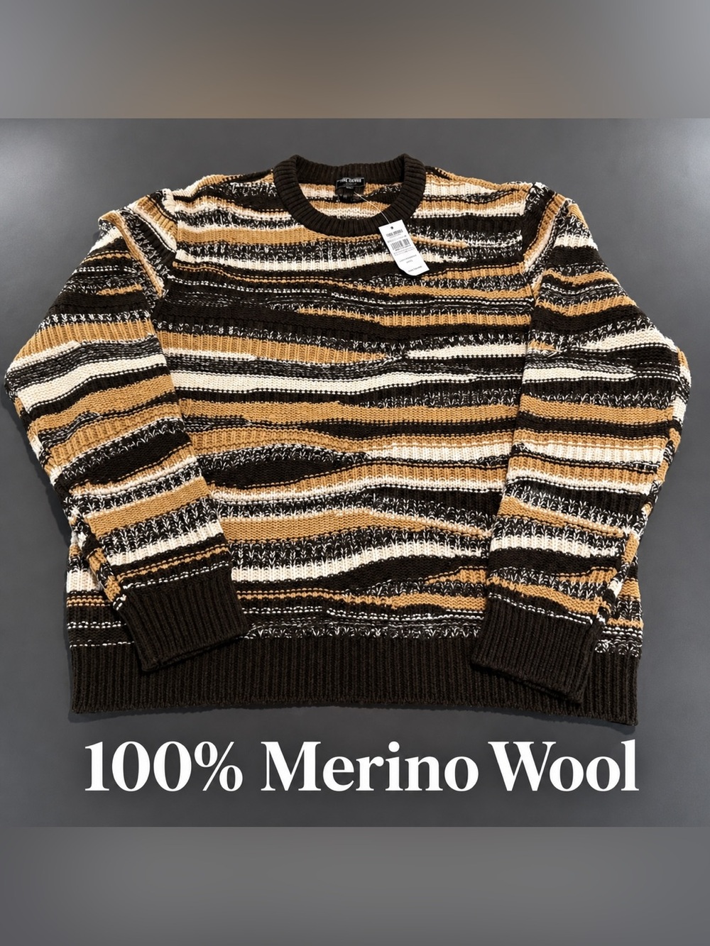Todd Snyder NWT Merino Wool Men’s L Broken Stitch Sweater